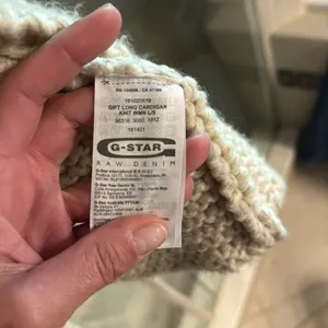 GStar‎ Heavy Long Cardigan Knit, cream, size small, wool! thumbnail 14