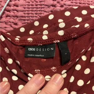 ASOS Design red polka dot top thumbnail 4