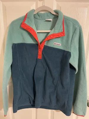 Columbia Women's Fleece Sweater - Mint and Navy thumbnail 1