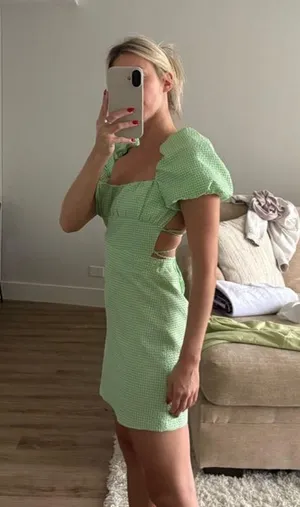 ZARA Gingham Dress Mini thumbnail 3