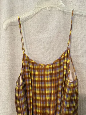 Tory Burch Pleated Midi Dress in Purple Veronica Plaid | 6 thumbnail 9