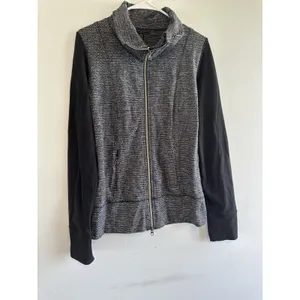 Lululemon Athletica 6 Gray‎ Cowl Mock Neck Full Zip Fitness Yoga Jacket Outdoor thumbnail 2