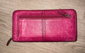 Fossil Pinkish Red Leather Wallet - Women's thumbnail 1