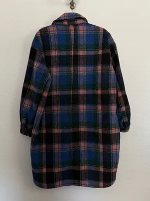 Blank NYC The Comeback Plaid Long Button Coat Large thumbnail 5