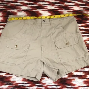 Vintage Khaki Hiking Bermuda Cargo Explorer Adventure Shorts #Dora #Boho thumbnail 4