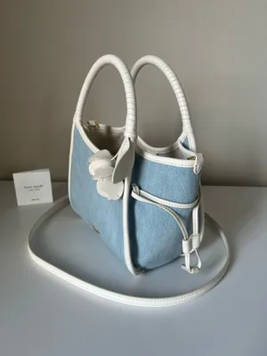 Kate Spade Stash Denim Floral Small Carryall Bag thumbnail 4