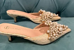 Vita Grace Women's Beaded Kitten Heel Slip-On Mule size 7 thumbnail 8