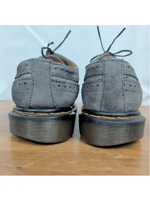 Vintage UK Made Dr. Martens AW 009 Grey Suede Wingtip Brogues UK 6 thumbnail 6