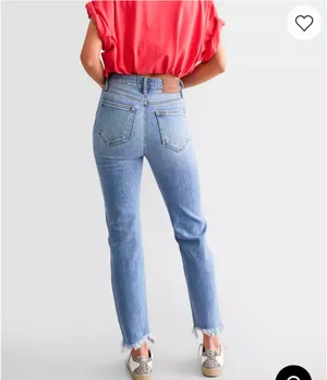 HIDDEN cropped straight jean Blue Size 24 thumbnail 3
