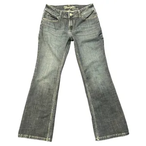 Wrangler Bootcut Jeans Womens 7x30 Dark Wash Stretch Denim 1009MWZDO thumbnail 5