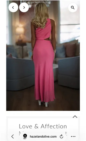 Hazel and Olive Pink Maxi Dress thumbnail 2