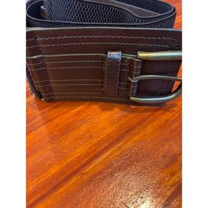 Vintage Style Brown Elastic Cinch Belt Wide Faux Leather Buckle Plus Size 18/20 thumbnail 4