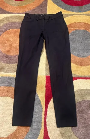 Express Black Skinny Mid Rise Ponte Knit Stretch Pants Slim Fit Size 4 thumbnail 1