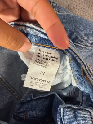 VIGOSS Thompson Tomboy Jeans Sz 31 Light Wash Slim Straight Leg Mid Rise Stretch thumbnail 2
