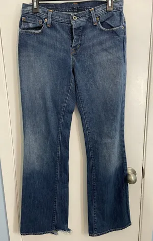 VTG Ralph Lauren No. 67 Jeans 8/29 Low Rise Button Fly Y2K Flare Leg Grunge thumbnail 1
