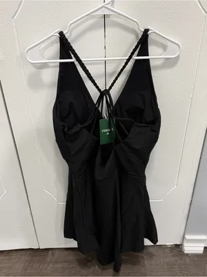 NWT Halara Black Strappy Black Mini Dress thumbnail 2