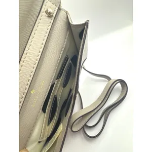 Kate‎ Spade New York Envelope Crossbody Bag Beige Saffiano Leather Gold Chain thumbnail 12