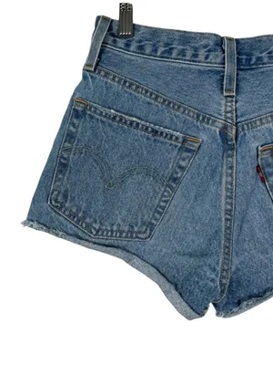 Levi's 501 High Waist Distressed Cut Off Jean Shorts Size 24 thumbnail 6