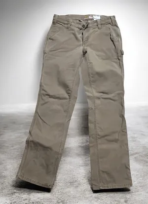 Carhartt Women's Straight Leg Jeans - Tan #BB6 thumbnail 1