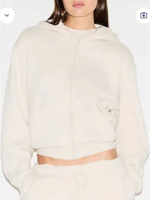 SKIMS Cotton Fleece Zip-Up Hoodie S thumbnail 1