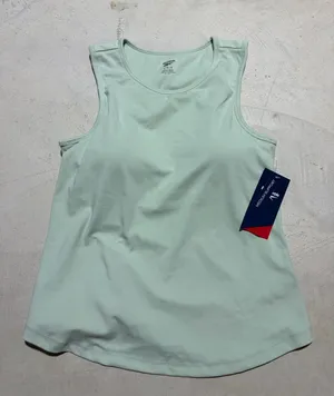 Reebok NWT mastermind bra tank top medium impact sea foam large MSRP$40 thumbnail 1