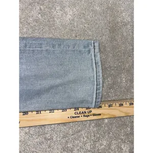 Madewell Mid Rise Classic Straight Jeans Light Blue Wash Knee Rip Edition Sz‎ 23 thumbnail 7