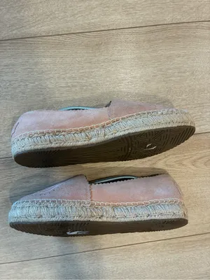 Ugg Women’s Heidi Perforated Espadrille Loafer Suede Pink Size 10 thumbnail 3