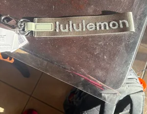 Blinged OUT Custom Made Lululemon Never Lost Keychain SOLD OUT Color Grey Sage thumbnail 1