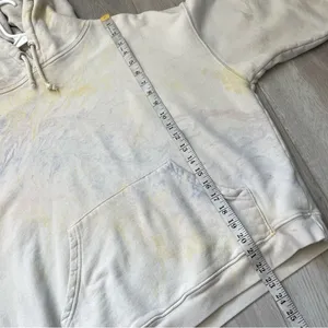 Re/Done TieDye Hoodie Sweatshirt womens Cream (xsmall) oversized casual thumbnail 6