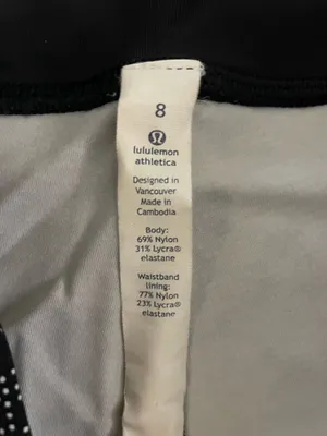 Lululemon Women's Quick Pace Short (2.5") Soundwave White Black / Black Size 8 thumbnail 4