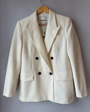 NWT Madewell Cream Wool Blend Tuxedo Blazer Jacket thumbnail 1