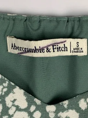 Abercrombie Fitch Womens S Sage Green Ruched Mini Dress Bodycon Party Y2K thumbnail 10