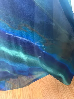 Free People Sunnei Mesh Maxi Dress in Deep Ocean Combo XS thumbnail 5
