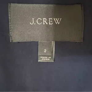 J.Crew Navy Blue Trench Jumpsuit One Piece Pants Crop Silky Sz 2 Pockets Career thumbnail 10