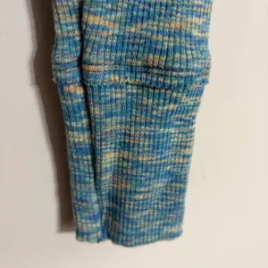 We The Free People Cold Shoulder Ribbed Knit‎ Space Dye Top Blue Purple Small thumbnail 2