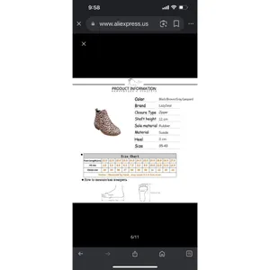 Women's Leopard Chunky Heels Ankle Boots Booties Round Toe Retro Party Shoe 7.5 thumbnail 2