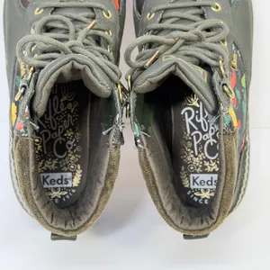 Keds x Rifle Paper Co Scout Boot Olive Floral Lace Up Ankle Boots Sz 7 Gorpcore thumbnail 7