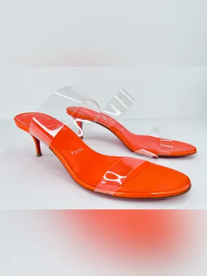 Christian Louboutin Just Nothing 55mm PVC Mules Patent Leather Pumps Size EU 38 thumbnail 12