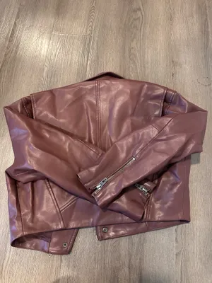 BLANKNYC burgundy leather moto jacket thumbnail 4