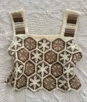 Crochet top Brown thumbnail 1