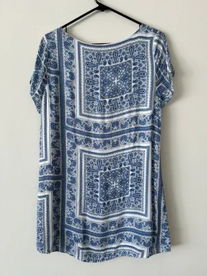 Blue Bandana Print Dress thumbnail 8