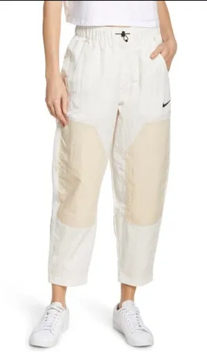 Nike Sportswear Swoosh Woven‎ Pants in Phantom/Sanddrift/Black Size XS thumbnail 1