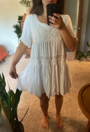 Altar'd State White Dress thumbnail 1