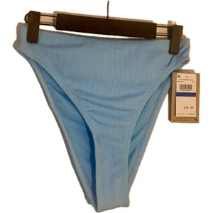Nike Swim Ribbed Bikini Bottoms Blue Size M – New with Tags thumbnail 1