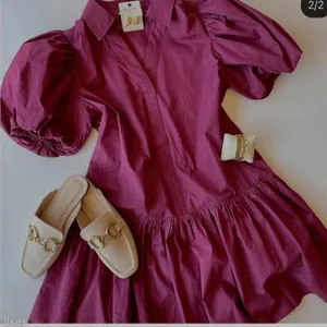 Boutique Women's Burgundy and Red Dress thumbnail 2