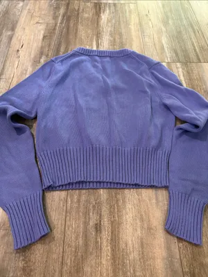 Aritzia Wilfred Cotton Sweater Purple thumbnail 7