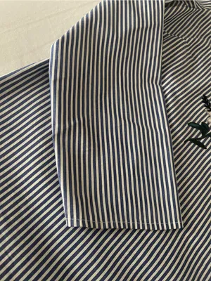 Como Black Striped Embroidered Floral Blouse - Size M thumbnail 8