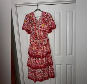 Farm Rio Romantic Orchard Tiered Midi-Dress thumbnail 6