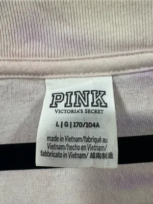 PINK Victoria's Secret Lavender Tie-Dye V-Neck Long Sleeve Terry Cloth Sweatshir thumbnail 3
