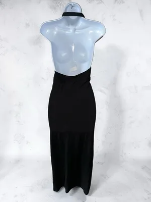IRO- Rubini Halter Ruched Maxi Dress in Black Size XS thumbnail 10